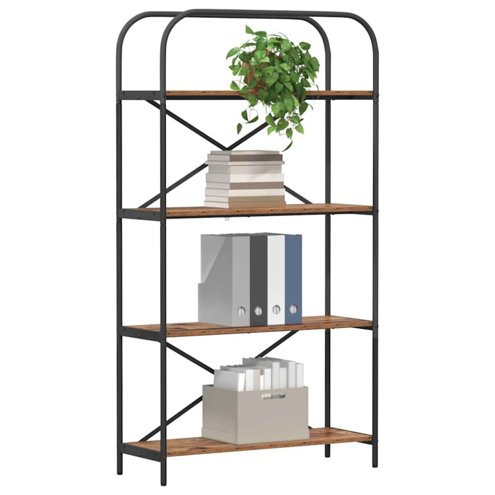 Produktbild för Hyllsystem Gammalt trä 80 x 30 x 146 cm Konstruerat trä