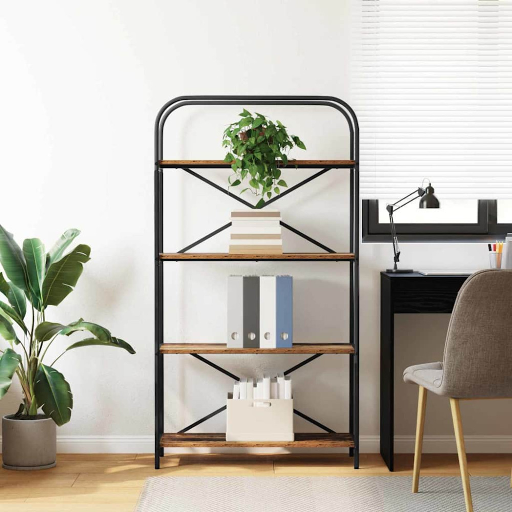 Produktbild för Hyllsystem Gammalt trä 80 x 30 x 146 cm Konstruerat trä