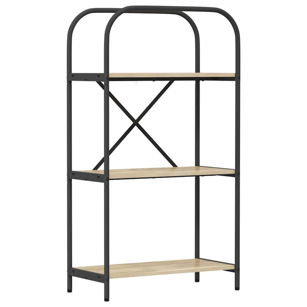 Produktbild för Hyllsystem Sonoma-ek 60 x 30 x 109 cm Konstruerat trä
