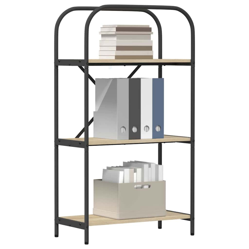 Produktbild för Hyllsystem Sonoma-ek 60 x 30 x 109 cm Konstruerat trä