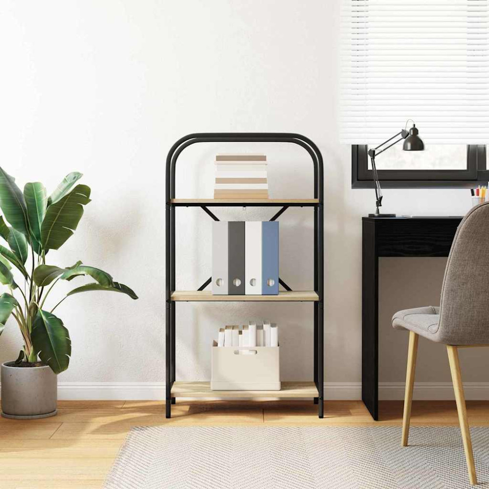 Produktbild för Hyllsystem Sonoma-ek 60 x 30 x 109 cm Konstruerat trä
