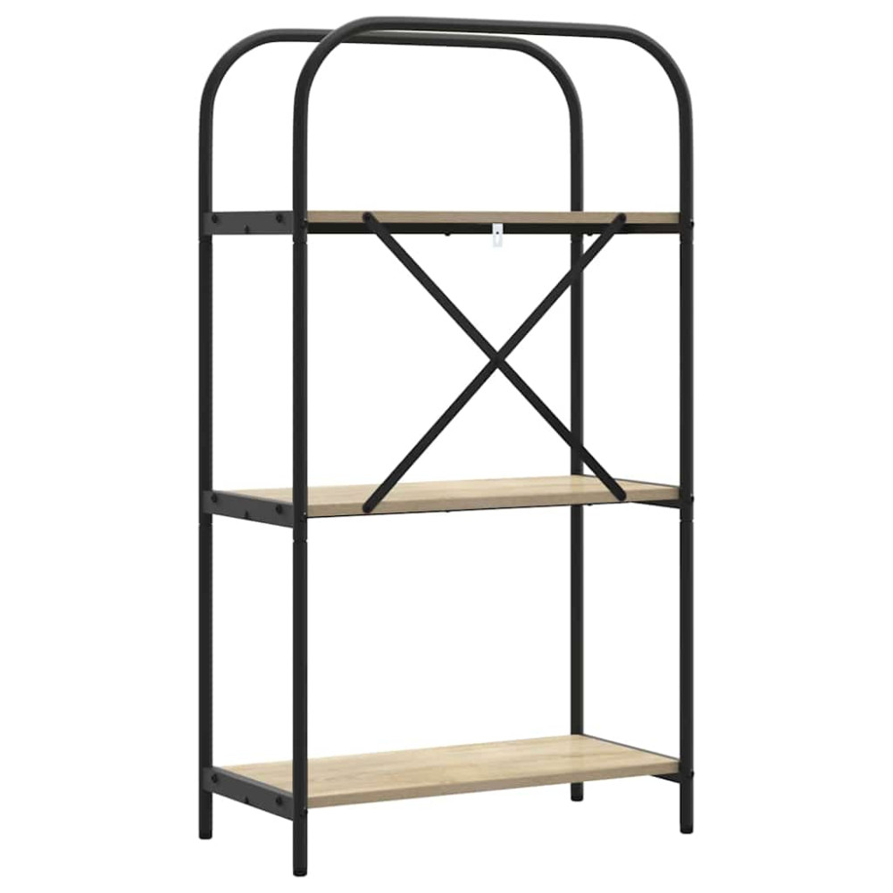 Produktbild för Hyllsystem Sonoma-ek 60 x 30 x 109 cm Konstruerat trä