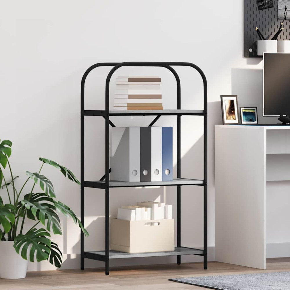 Produktbild för Hyllsystem Grå Sonoma 60 x 30 x 109 cm Konstruerat trä