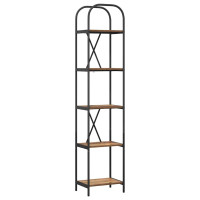 Produktbild för Hyllsystem Gammalt trä 40 x 30 x 183 cm Konstruerat trä