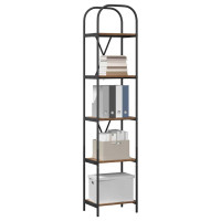 Produktbild för Hyllsystem Gammalt trä 40 x 30 x 183 cm Konstruerat trä