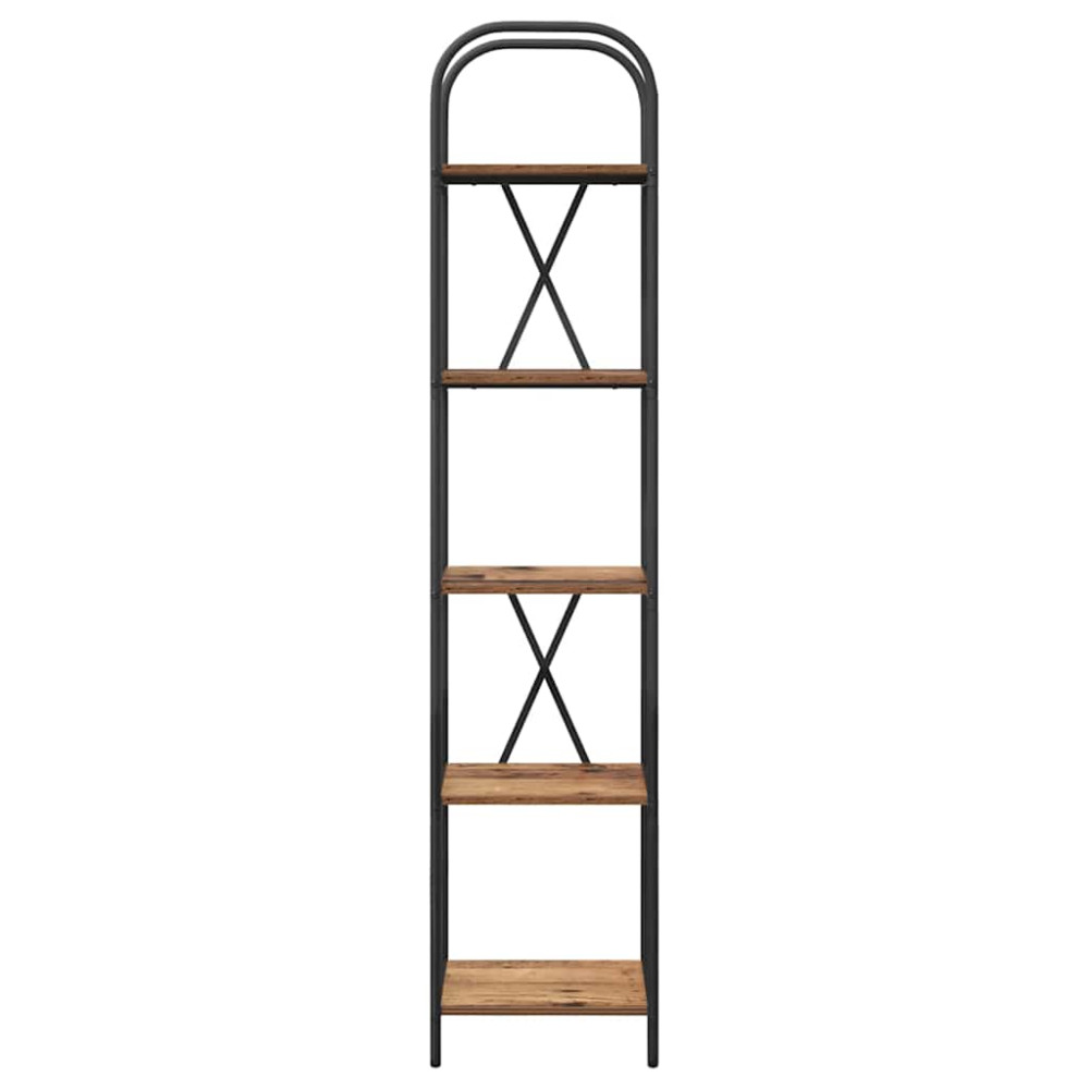 Produktbild för Hyllsystem Gammalt trä 40 x 30 x 183 cm Konstruerat trä