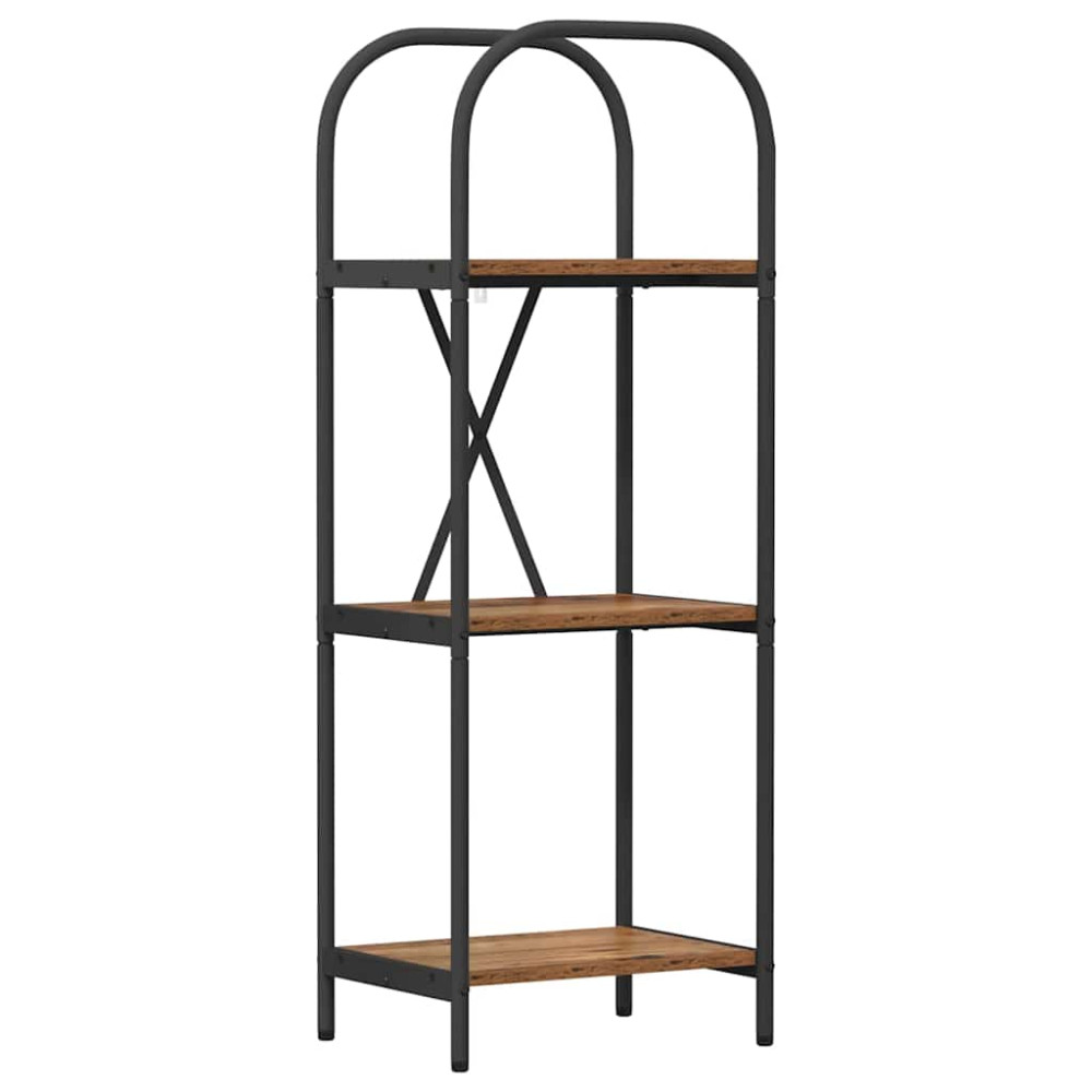 Produktbild för Hyllsystem Gammalt trä 40 x 30 x 109 cm Konstruerat trä