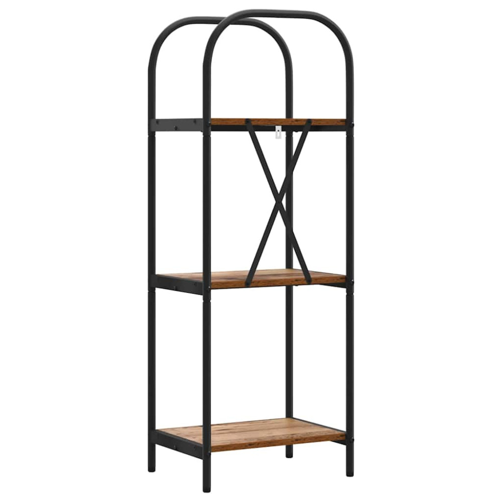 Produktbild för Hyllsystem Gammalt trä 40 x 30 x 109 cm Konstruerat trä