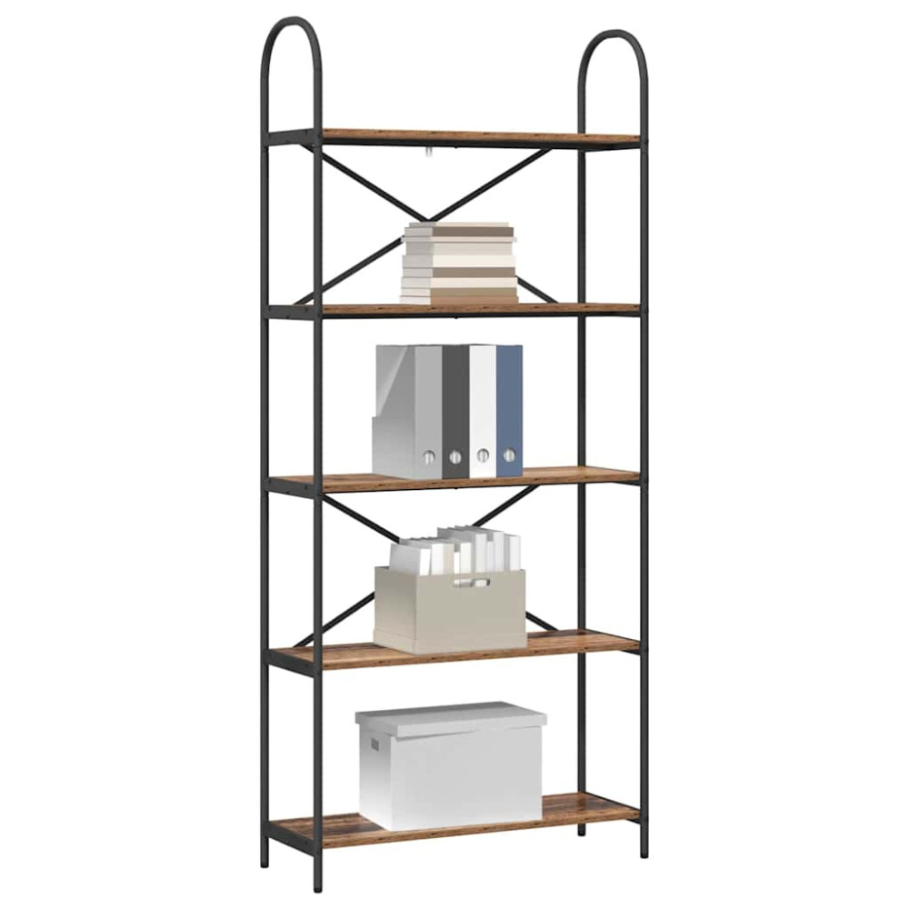 Produktbild för Hyllsystem Gammalt trä 80 x 30 x 183 cm Konstruerat trä