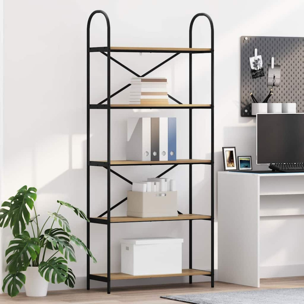 Produktbild för Hyllsystem Artisan Ek 80 x 30 x 183 cm Konstruerat trä