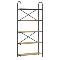 Produktbild för Hyllsystem Artisan Ek 80 x 30 x 183 cm Konstruerat trä