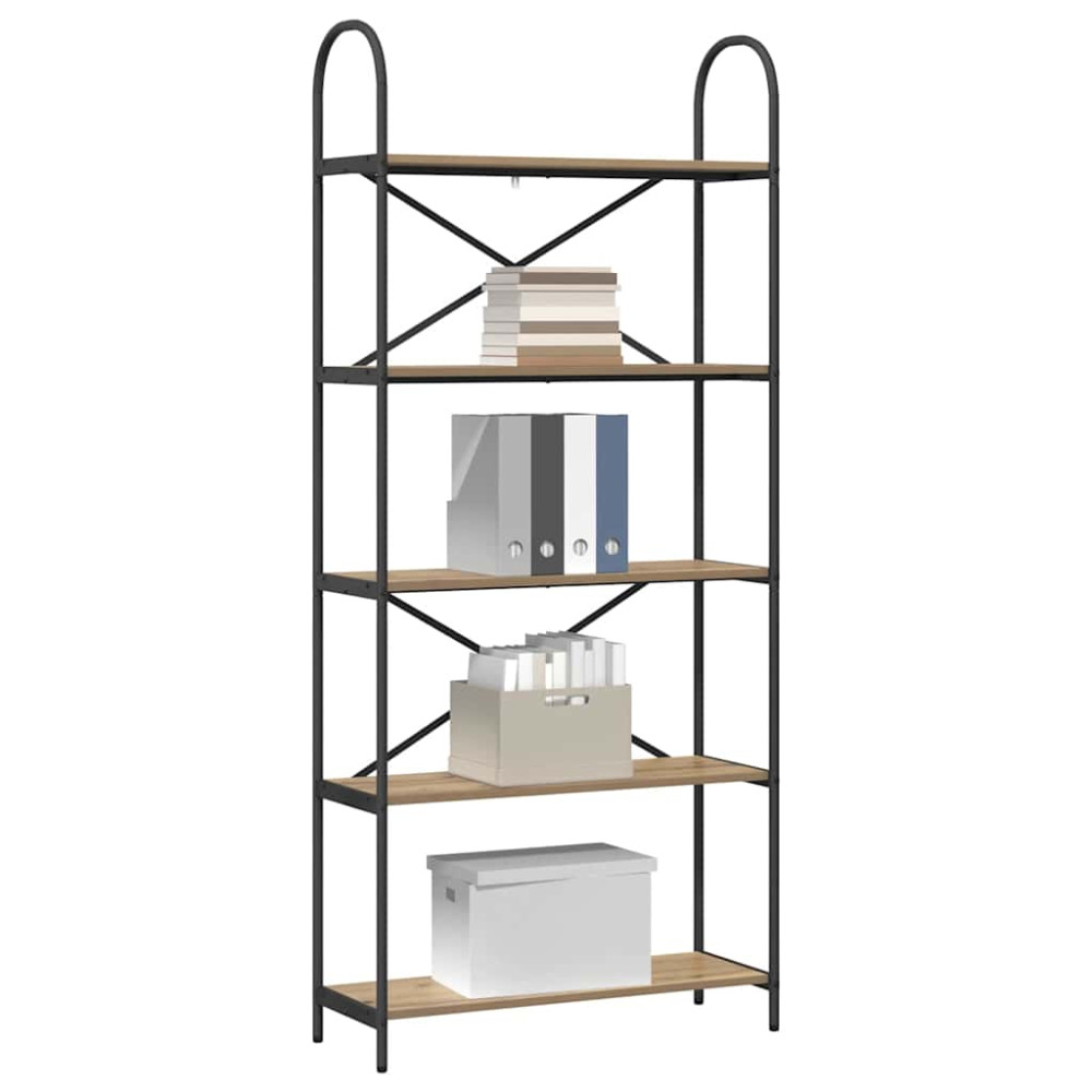 Produktbild för Hyllsystem Artisan Ek 80 x 30 x 183 cm Konstruerat trä