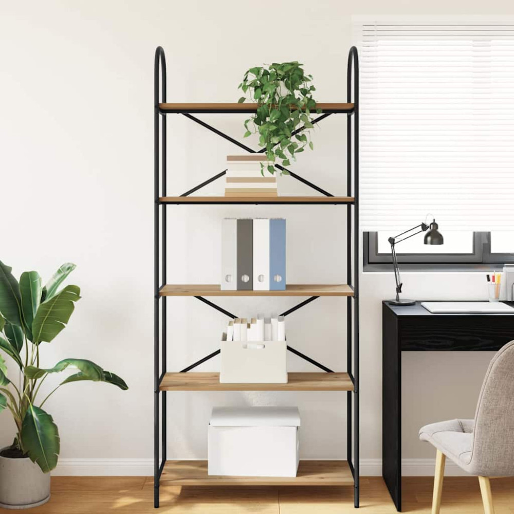 Produktbild för Hyllsystem Artisan Ek 80 x 30 x 183 cm Konstruerat trä