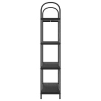 Produktbild för Hyllsystem Svart Ek 80 x 30 x 146 cm Konstruerat trä