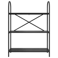 Produktbild för Hyllsystem Svart Ek 80 x 30 x 109 cm Konstruerat trä