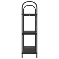 Produktbild för Hyllsystem Svart Ek 80 x 30 x 109 cm Konstruerat trä