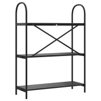 Produktbild för Hyllsystem Svart Ek 80 x 30 x 109 cm Konstruerat trä