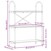 Produktbild för Hyllsystem Gammalt trä 80 x 30 x 109 cm Konstruerat trä
