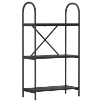Produktbild för Hyllsystem Svart Ek 60 x 30 x 109 cm Konstruerat trä
