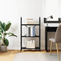 Produktbild för Hyllsystem Svart Ek 60 x 30 x 109 cm Konstruerat trä