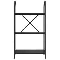 Produktbild för Hyllsystem Svart Ek 60 x 30 x 109 cm Konstruerat trä