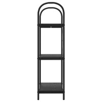 Produktbild för Hyllsystem Svart Ek 60 x 30 x 109 cm Konstruerat trä