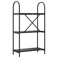 Produktbild för Hyllsystem Svart Ek 60 x 30 x 109 cm Konstruerat trä