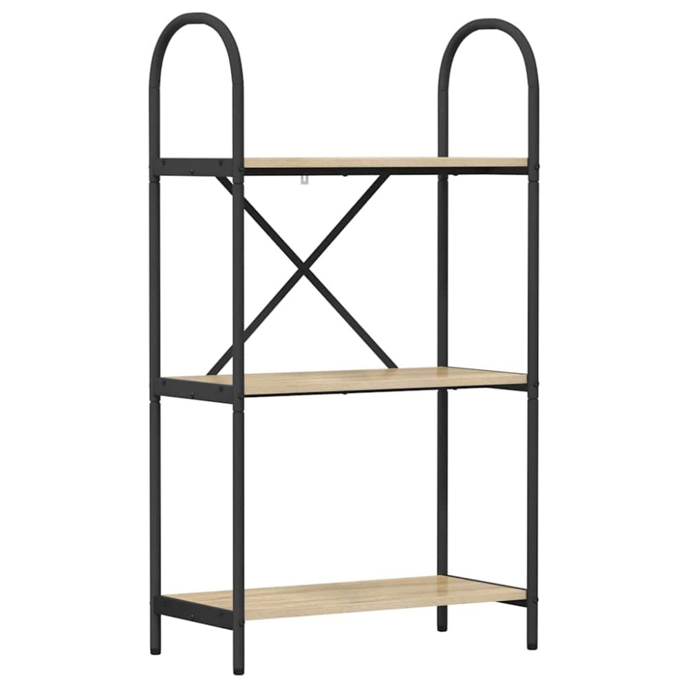 Produktbild för Hyllsystem Sonoma-ek 60 x 30 x 109 cm Konstruerat trä