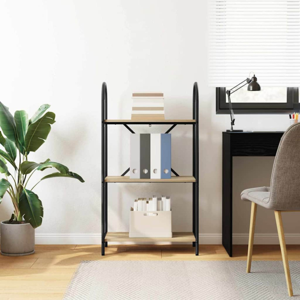 Produktbild för Hyllsystem Sonoma-ek 60 x 30 x 109 cm Konstruerat trä