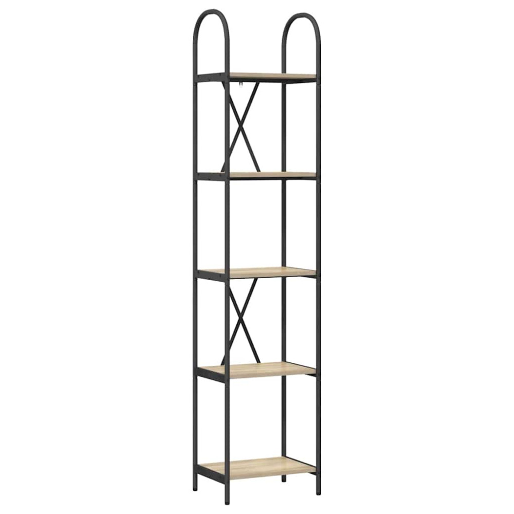 Produktbild för Hyllsystem Sonoma-ek 40 x 30 x 183 cm Konstruerat trä