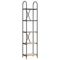 Produktbild för Hyllsystem Sonoma-ek 40 x 30 x 183 cm Konstruerat trä