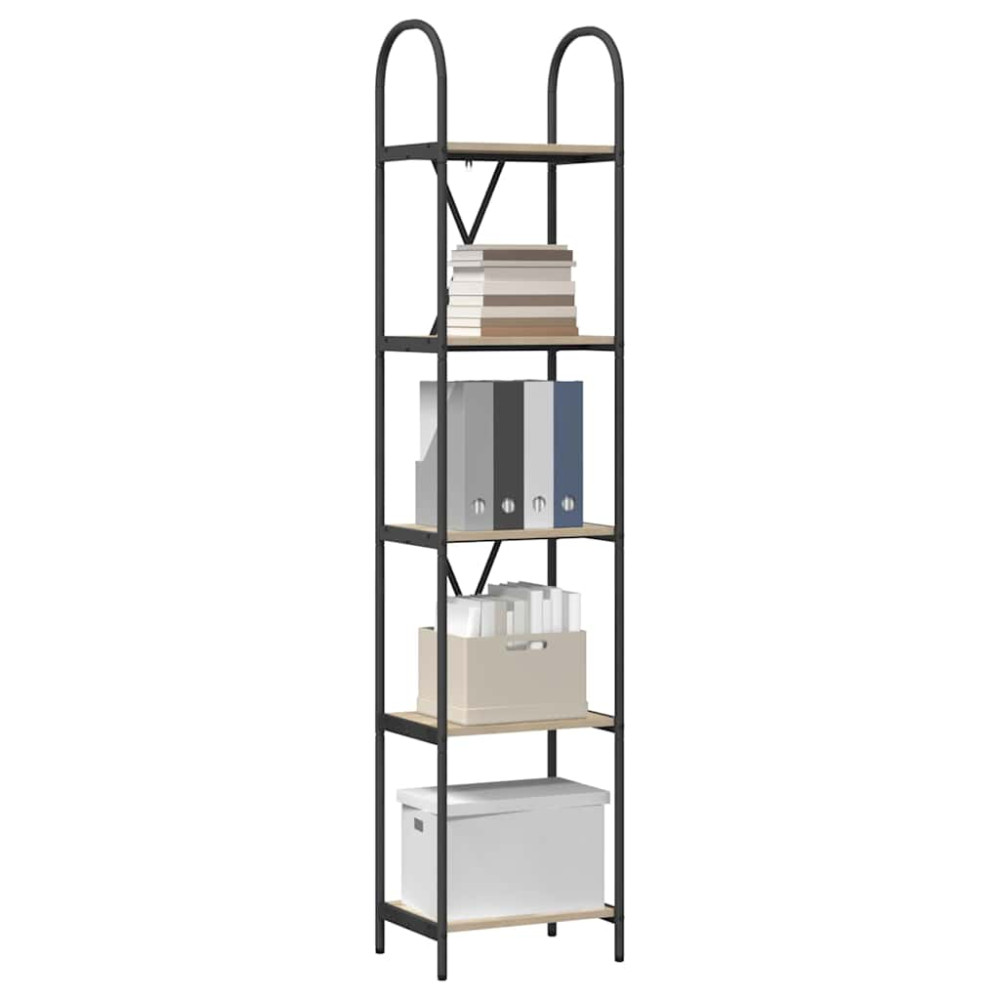 Produktbild för Hyllsystem Sonoma-ek 40 x 30 x 183 cm Konstruerat trä