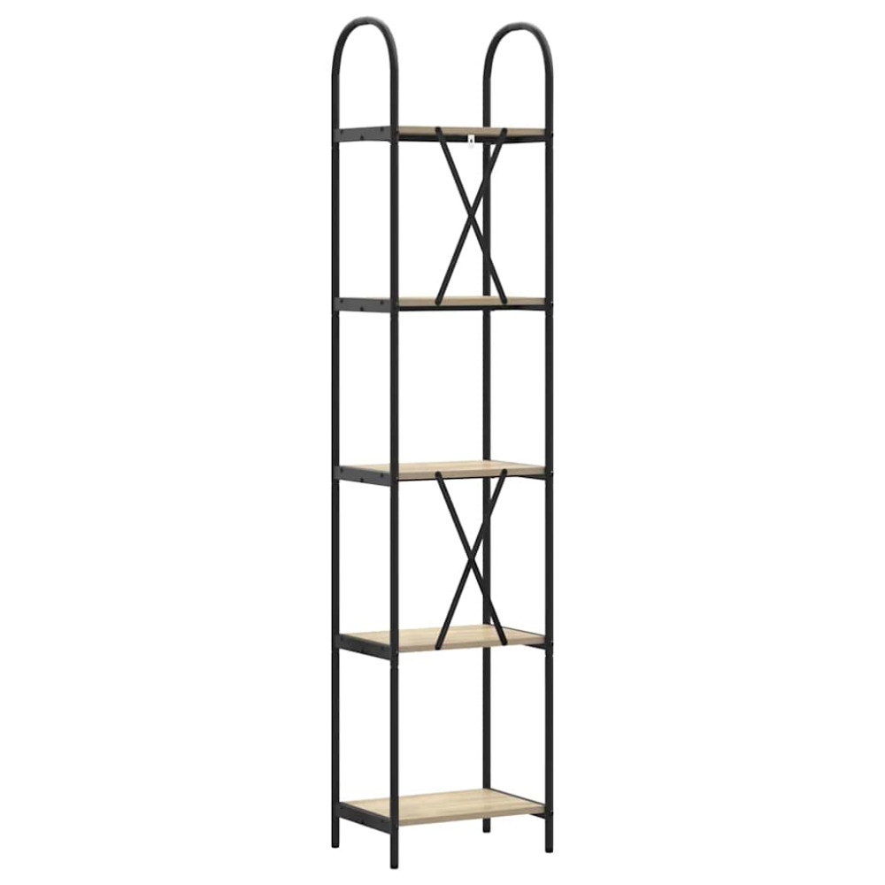 Produktbild för Hyllsystem Sonoma-ek 40 x 30 x 183 cm Konstruerat trä