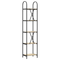 Produktbild för Hyllsystem Sonoma-ek 40 x 30 x 183 cm Konstruerat trä