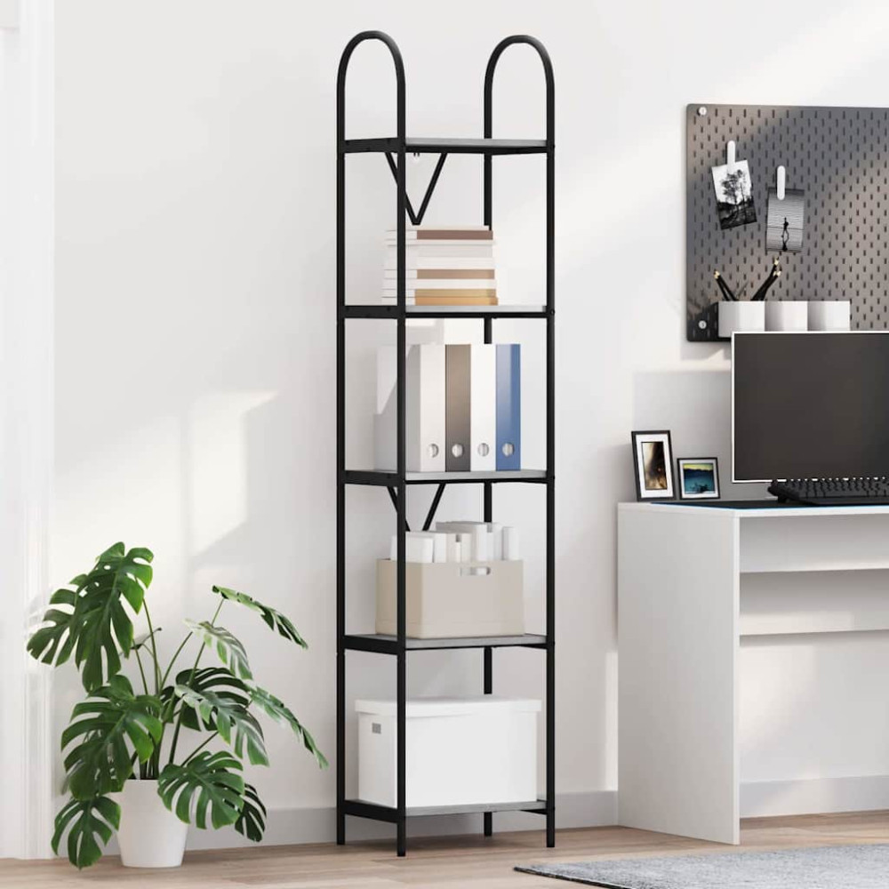 Produktbild för Hyllsystem Grå Sonoma 40 x 30 x 183 cm Konstruerat trä