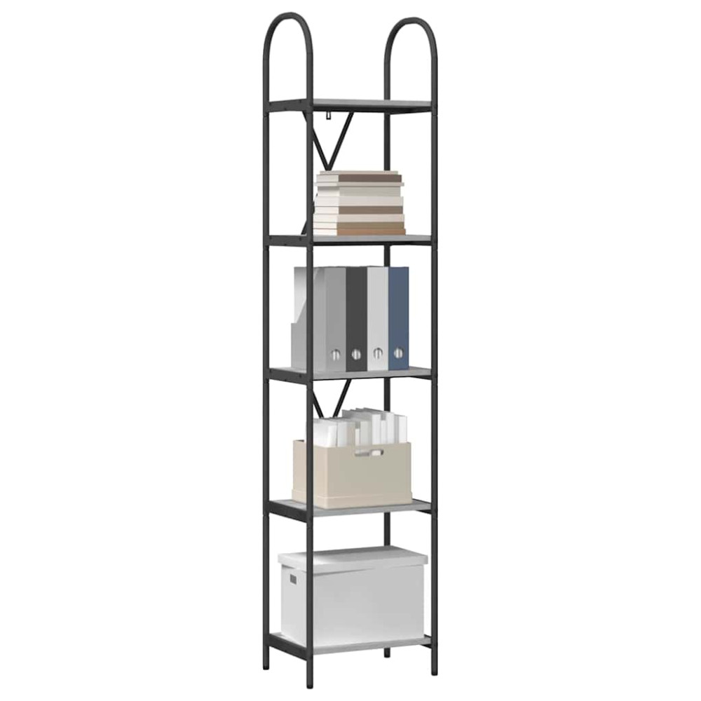 Produktbild för Hyllsystem Grå Sonoma 40 x 30 x 183 cm Konstruerat trä