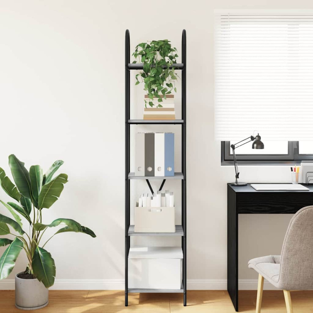 Produktbild för Hyllsystem Grå Sonoma 40 x 30 x 183 cm Konstruerat trä