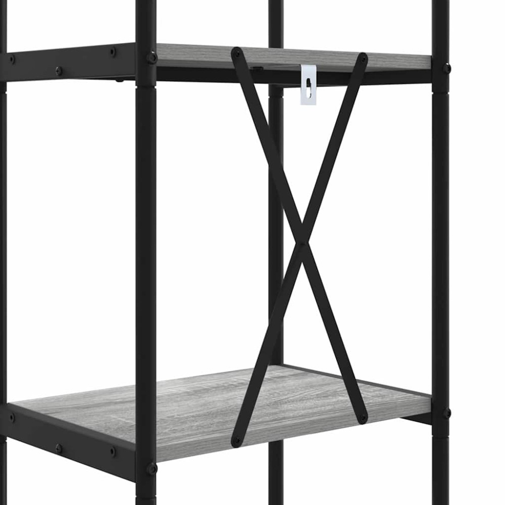 Produktbild för Hyllsystem Grå Sonoma 40 x 30 x 183 cm Konstruerat trä