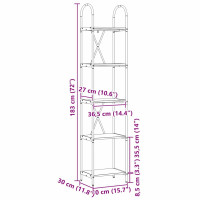 Produktbild för Hyllsystem Gammalt trä 40 x 30 x 183 cm Konstruerat trä