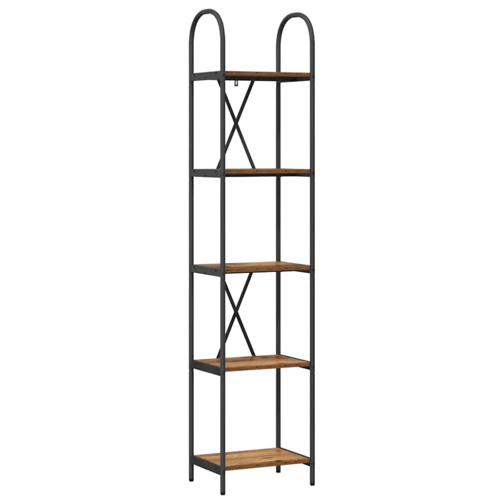 Produktbild för Hyllsystem Gammalt trä 40 x 30 x 183 cm Konstruerat trä