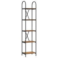 Produktbild för Hyllsystem Gammalt trä 40 x 30 x 183 cm Konstruerat trä