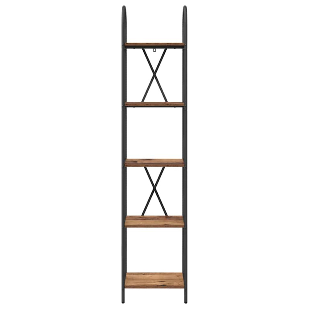 Produktbild för Hyllsystem Gammalt trä 40 x 30 x 183 cm Konstruerat trä