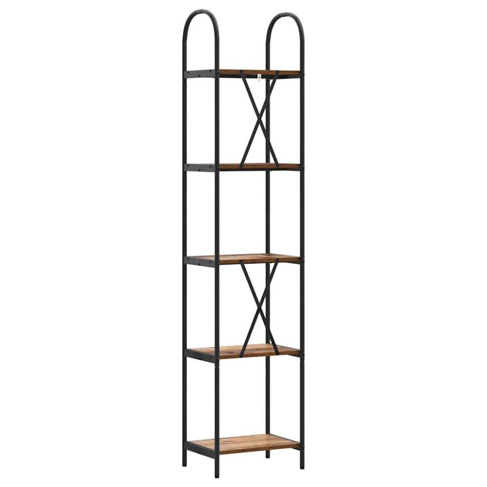 Produktbild för Hyllsystem Gammalt trä 40 x 30 x 183 cm Konstruerat trä