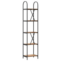 Produktbild för Hyllsystem Gammalt trä 40 x 30 x 183 cm Konstruerat trä