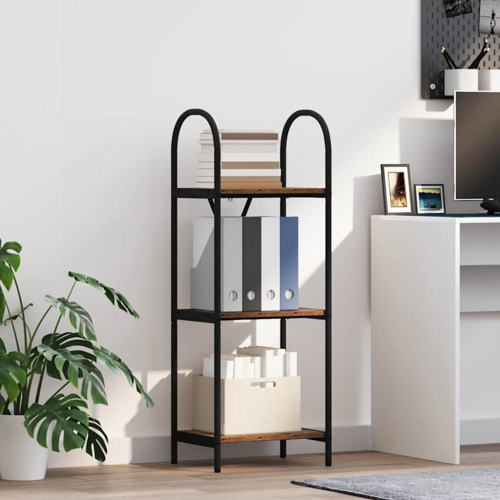 Produktbild för Hyllsystem Gammalt trä 40 x 30 x 109 cm Konstruerat trä