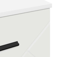 Produktbild för Nattduksbord med låda Vit 38 x 38 x 66 cm Konstruerat trä