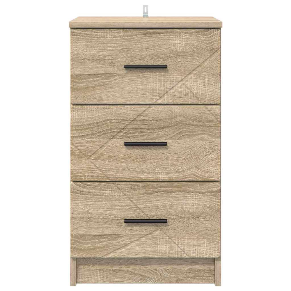 Produktbild för Nattduksbord med låda Sonoma ek 38 x 38 x 66 cm Konstruerat trä