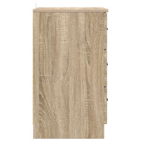 Produktbild för Nattduksbord med låda Sonoma ek 38 x 38 x 66 cm Konstruerat trä