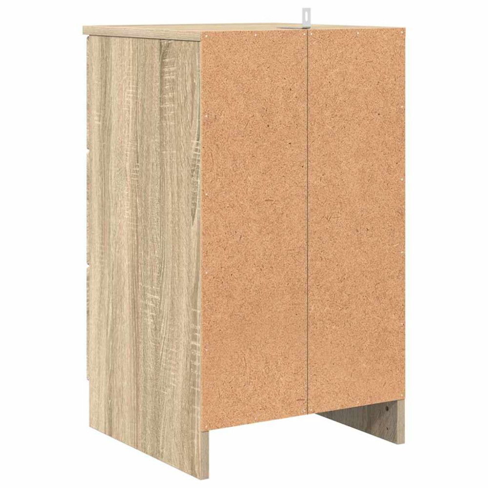 Produktbild för Nattduksbord med låda Sonoma ek 38 x 38 x 66 cm Konstruerat trä