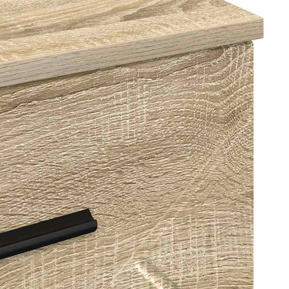 Produktbild för Nattduksbord med låda Sonoma ek 38 x 38 x 66 cm Konstruerat trä